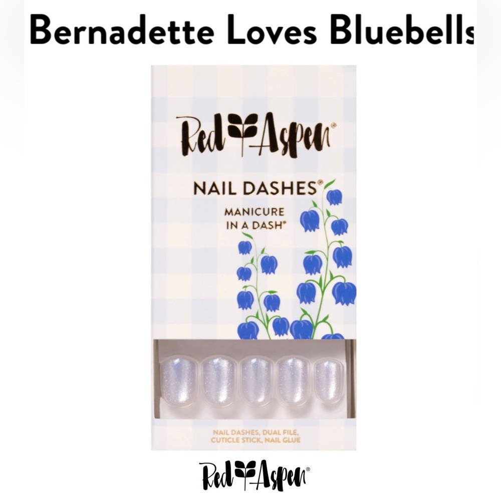 Red Aspen Bernadette Loves Bluebells Nail Dashes b3